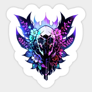 Cyberpunk Flowers Sticker